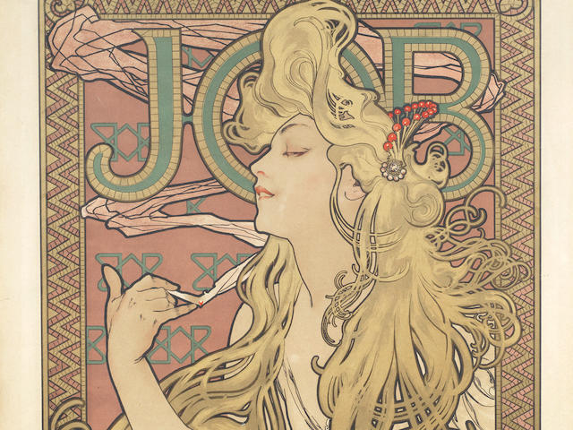 Alphonse Mucha (Czechoslovakian, 1860-1939) 'Job' a Lithographic Poster, 1898