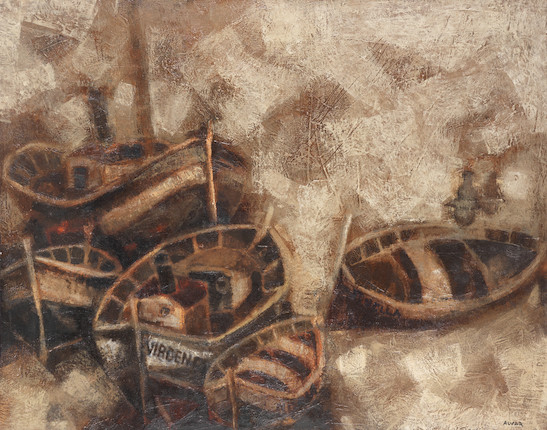 Alvar Suñol (Spanish, born 1935) Boats unframed image 1