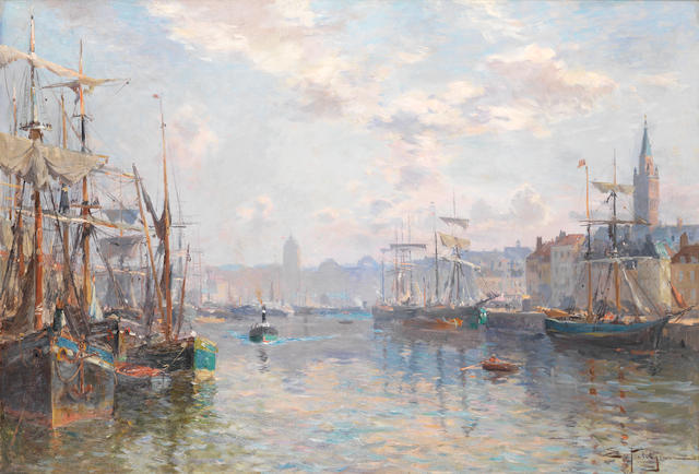 PETITJEAN, Edmond (1844-1925) View of Le Havre