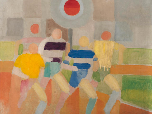 Robert Delaunay (French, 1885-1941) Les coureurs &#224; pied (Painted in 1924)