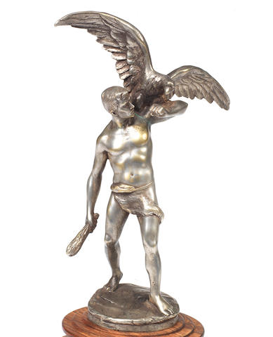 A 'Youth with Eagle' mascot, by Julius Schmidt-Felling, German, circa 1910,