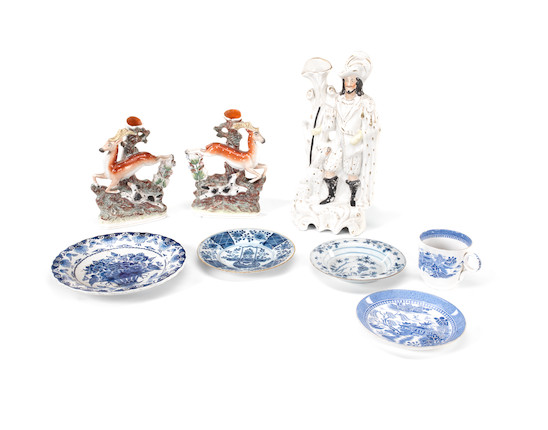 A small collection of Staffordshire and Delft items (14) image 2