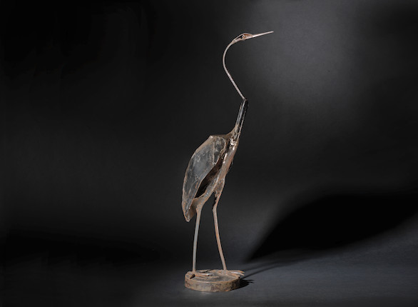 Arthur Azevedo (Zimbabwean, born 1935) Heron 90cm (35 1/2in)(high) image 1