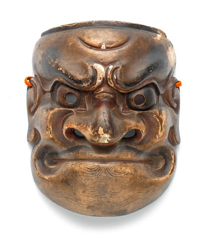 A Noh Mask of the O-Beshimi (Large Grimacing Tengu) Type Probably late 18th/early 19th century