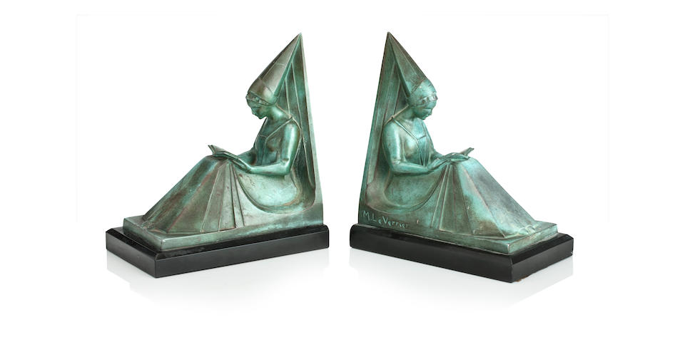 Max Le Verrier, A pair of bookends in the form of court ladies
