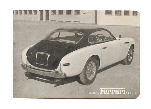 A rare Ferrari 166 Millemiglia sales pamphlet, Italian, circa 1950,