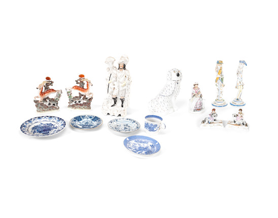 A small collection of Staffordshire and Delft items (14) image 1