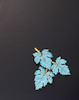 Thumbnail of A matched suite of mid 19th century turquoise set ivy leaf shaped jewellery image 1