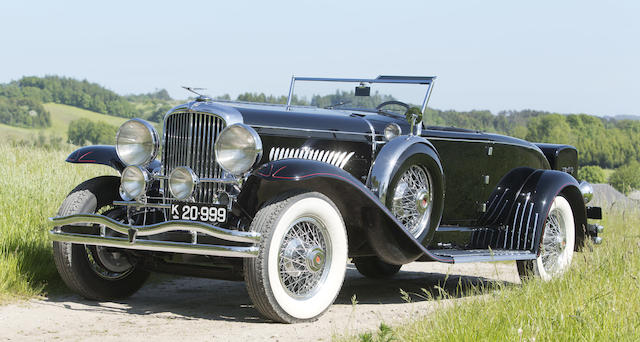 The ex-Shirley Carter Burden,1930 DUESENBERG MODEL J DISAPPEARING TOP ROADSTER  Chassis no. 2346 Engine no. J330Body no. 940
