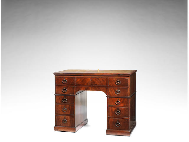 A George III mahogany architects desk attributed to Gillows