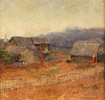 Thumbnail of Mortimer Luddington Menpes RI, RBA, RE (British, 1855-1938) Burmese village (in a fluted panel frame) image 2