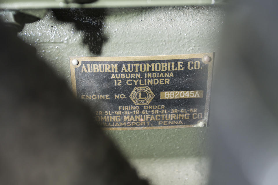 1933 AUBURN 12-165 SALON PHAETON  Chassis no. 1094H Engine no. BB2045A