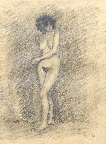 Mahmoud Said (Egypt, 1897-1964) Nude Figure