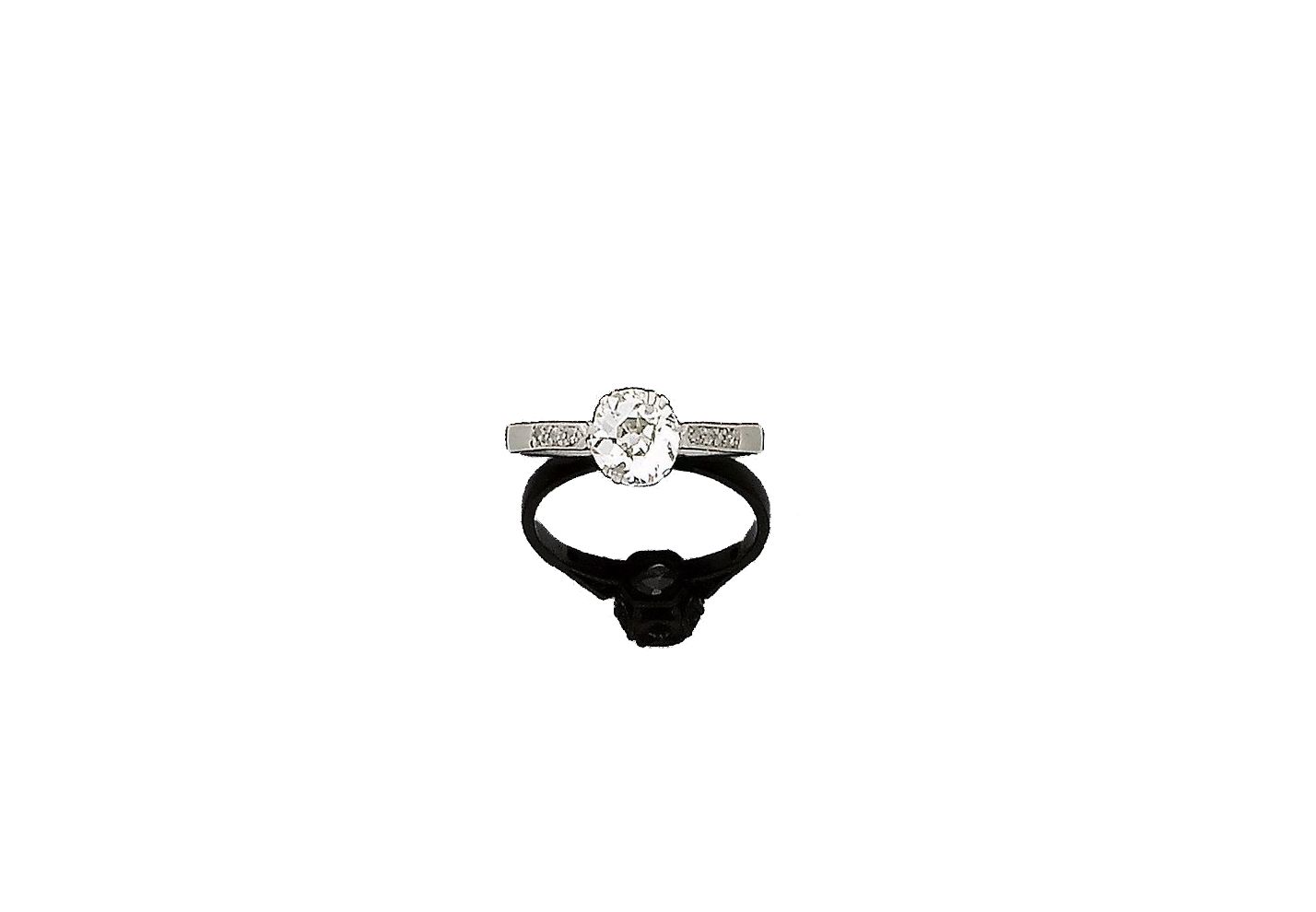 A diamond single-stone ring