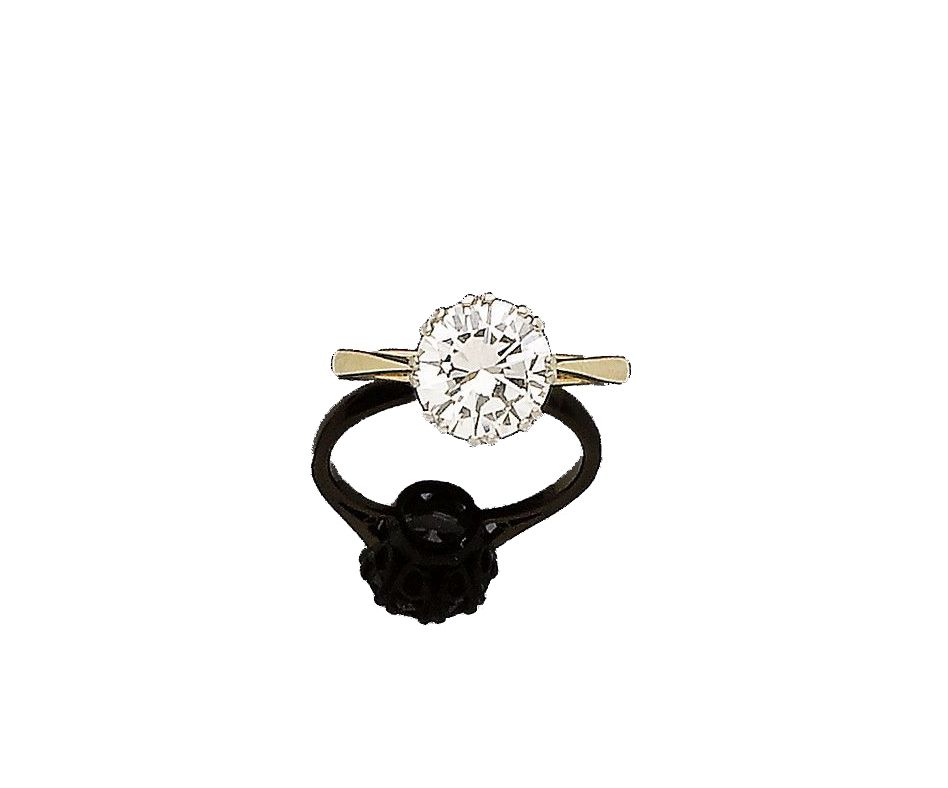 A diamond single-stone ring