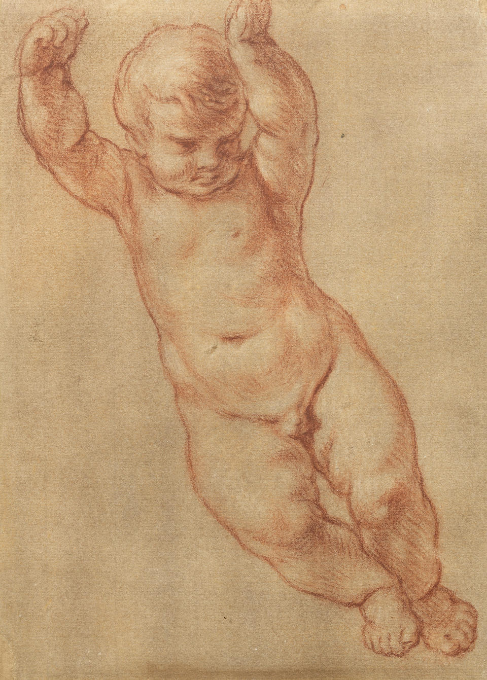 Italian School, 18th century A putto in flight (together with four other drawings by various hands (5))