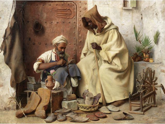 Jean Discart (French, 1856-1944) The cobbler, Tangiers