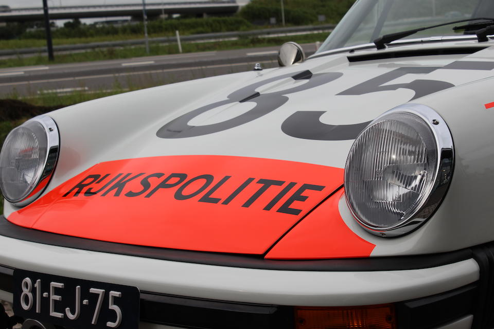 One of a mere 5 believed delivered new to the Rijkspolitie in 1974,1974 Porsche 911 2.7-Litre Targa 'ALEX 12.85' Rijkspolitie  Chassis no. 9115110341 Engine no. 6359081