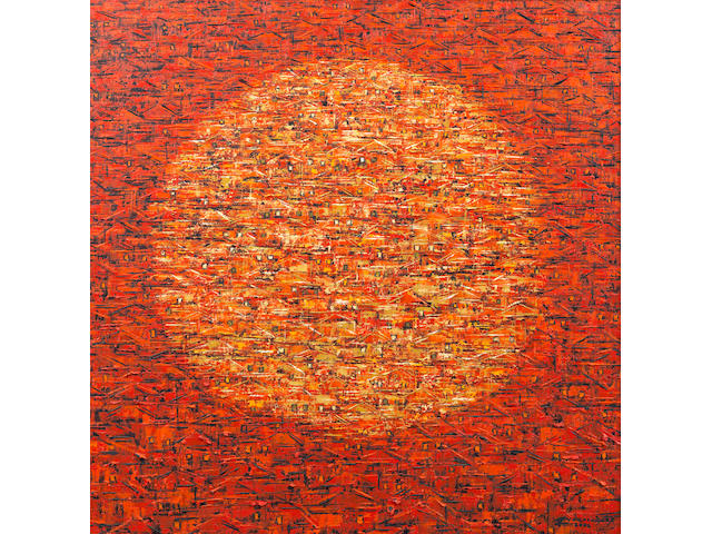 Alex Nwokolo (Nigerian, born 1963) Sunset, red roof tops