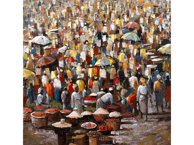 Suraj Adekola (Nigerian, born 1986) 'Market Square'