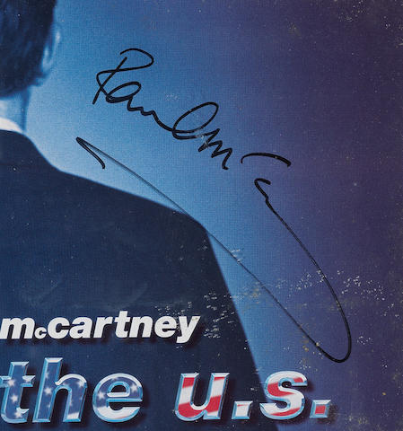 Paul McCartney: An autographed DVD display for the 2002 'Back In The U.S.' concert film,