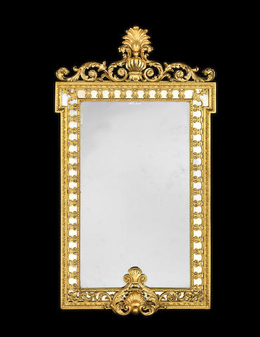 A George III carved giltwood pier mirror in the manner of Robert Adam