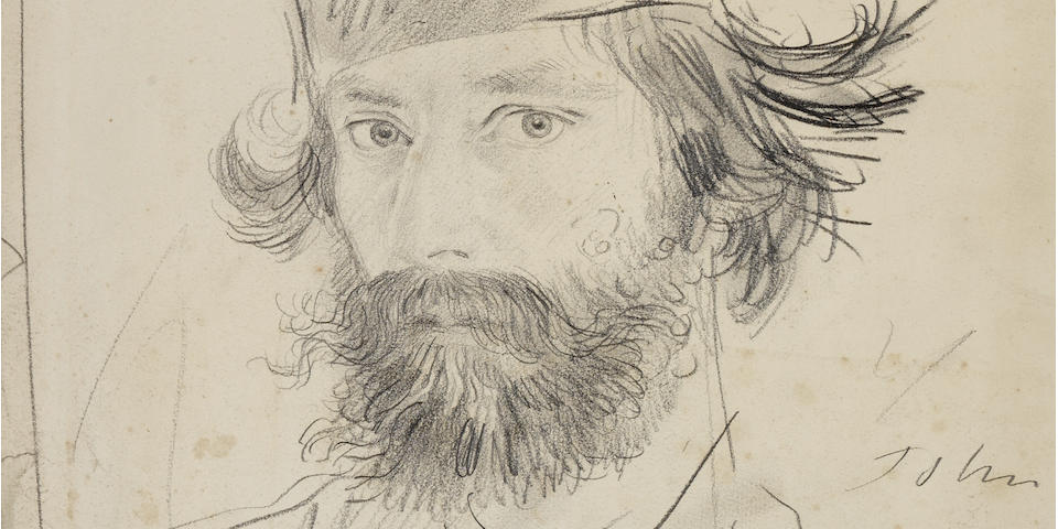 Augustus Edwin John O.M. (British, 1878-1961) Self Portrait 39.7 x 35.6 cm. (15 5/8 x 14 in.) (Executed circa 1901)