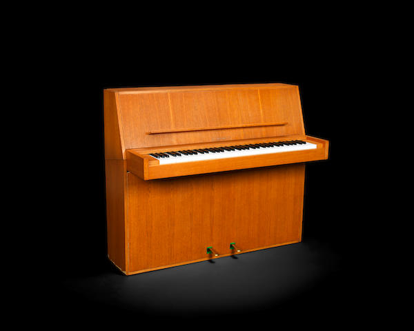 ABBA: a Lindner upright piano used extensively by Benny Andersson and Bj&#246;rn Ulvaeus to compose many of ABBA's major hits between 1972-1979, including Fernando, Mamma Mia and Dancing Queen, during the groups sessions in the "ABBA Writing Cottage", late 1960s,
