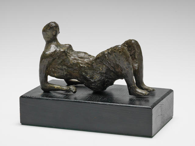 Henry Moore O.M., C.H. (British, 1898-1986) Maquette for Draped Reclining Figure 16.5 cm. (6 1/2 in.) long (excluding the base) (Conceived in 1952 and cast by 1953, in an edition of 10)