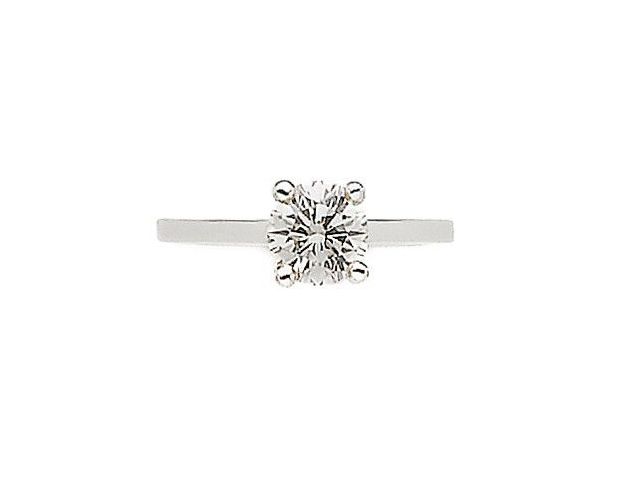 A diamond single-stone ring