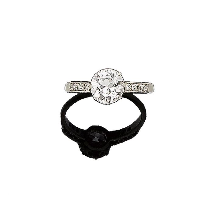 A diamond single-stone ring