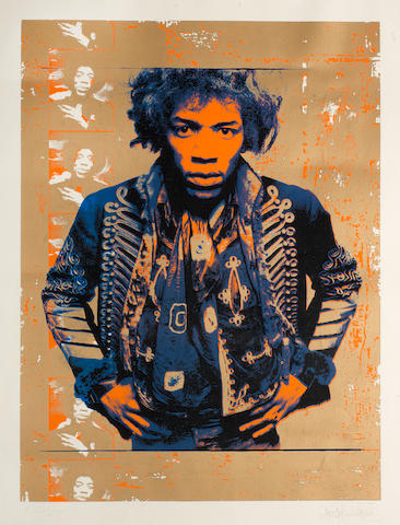 Jimi Hendrix: Gered Mankowitz (British B. 1946), a screenprint,