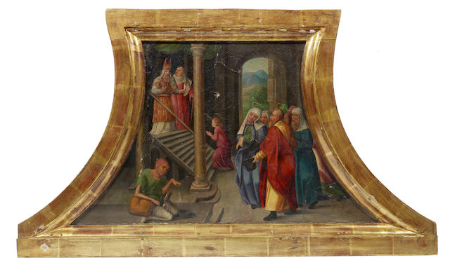 Florentine School, 16th Century The Presentation of Christ in the Temple with integral frame