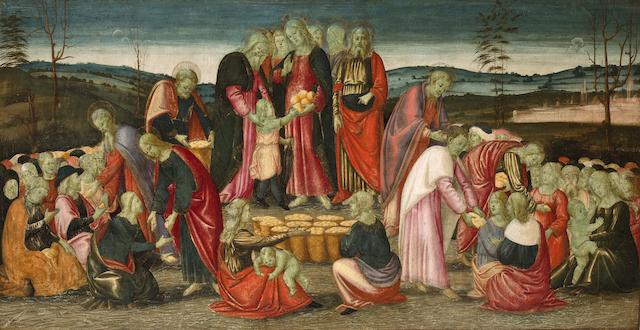 Arcangelo di Jacopo del Sellaio (Florence circa 1477-1530) The Miracle of the Loaves and Fishes unframed