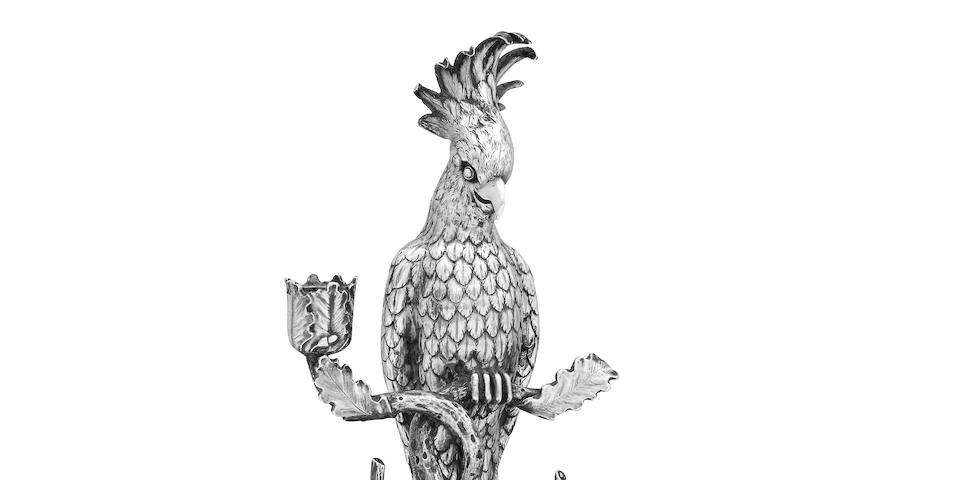A Victorian silver inkwell in the form of a cockatoo by J.C.Edington, London 1859  (loaded)