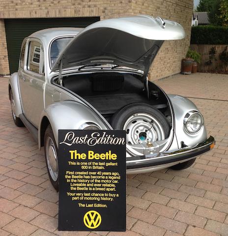 Only circa 63 miles from new,1978 Volkswagen 'Beetle' 1200L Saloon  Chassis no. 1182007364
