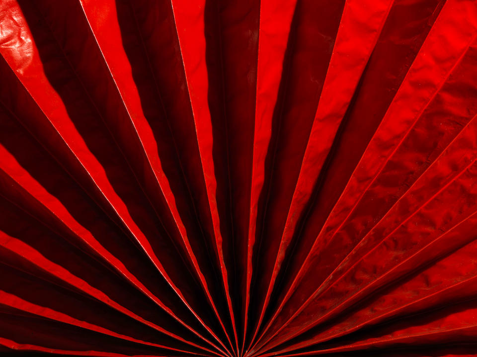 Kazuo Shiraga (Japanese, 1924-2008) Untitled (Red Fan) 1965