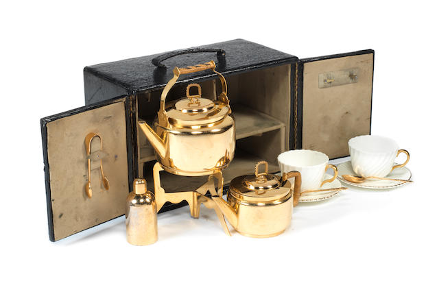 A Christopher Dresser cased tea-set for two persons, circa 1902,