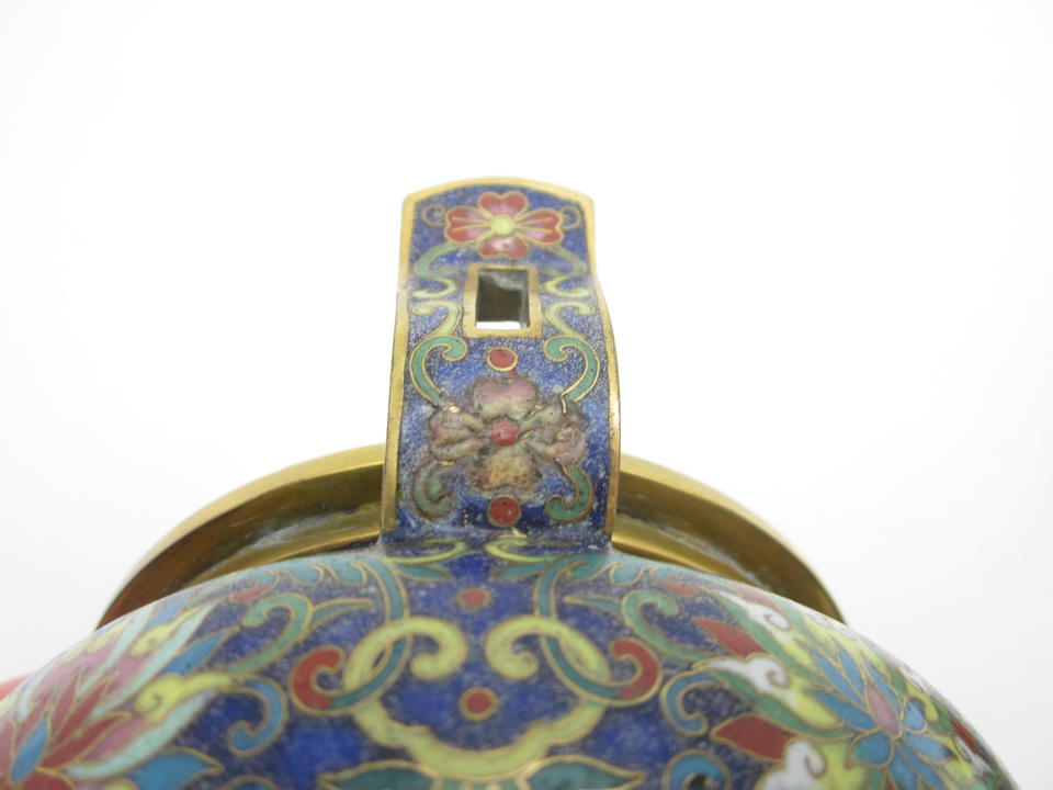 A cloisonn&#233; incense burner  Early 20th century
