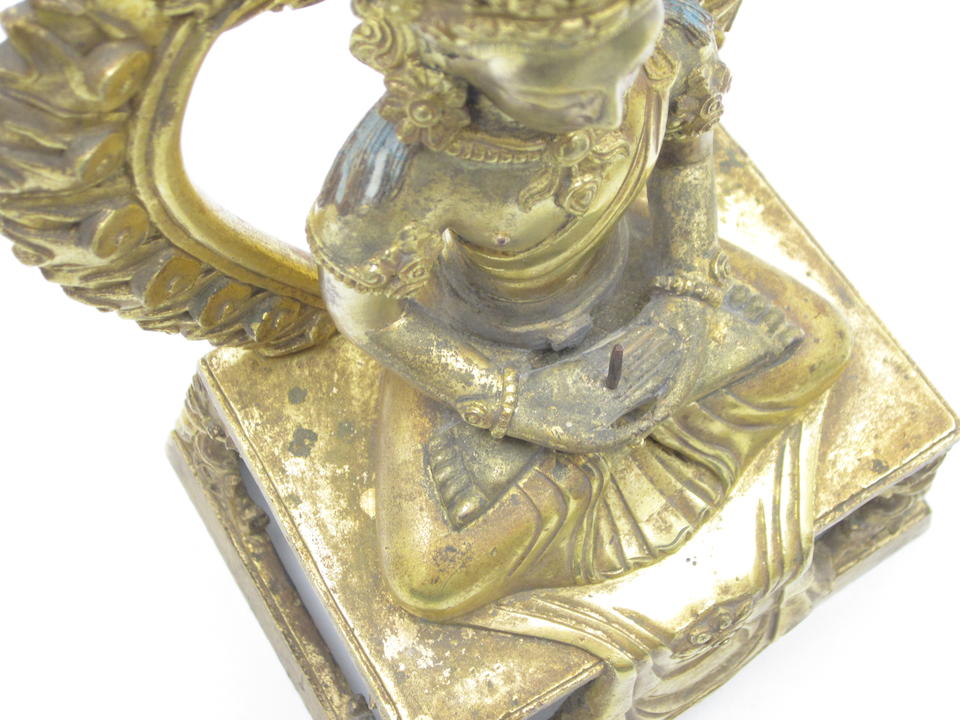 A gilt bronze figure of Amitayus 18th century