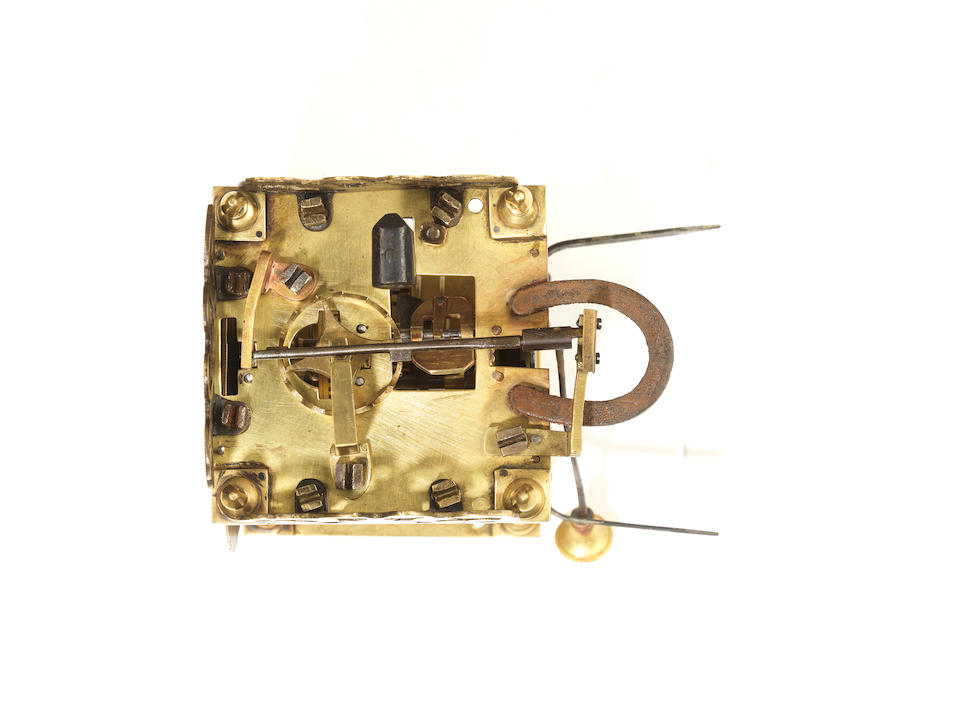 A late 17th century miniature brass lantern clock Joseph Knibb, London