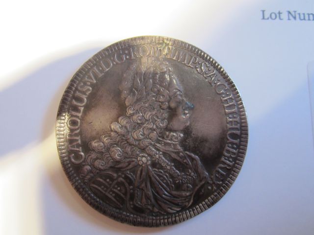 Bonhams Austria, Thaler, Charles VI, 1719, legend begins at lower left,