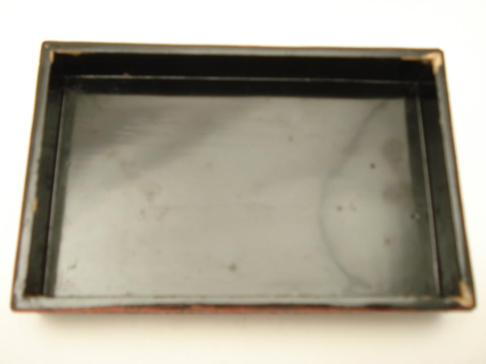 A cinnabar lacquer box and cover