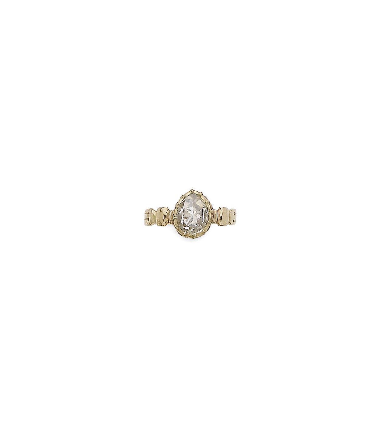 A diamond single-stone ring