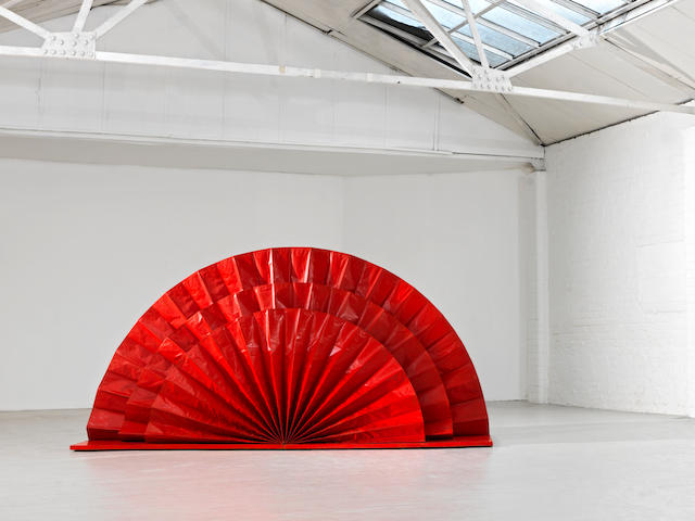 Kazuo Shiraga (Japanese, 1924-2008) Untitled (Red Fan) 1965