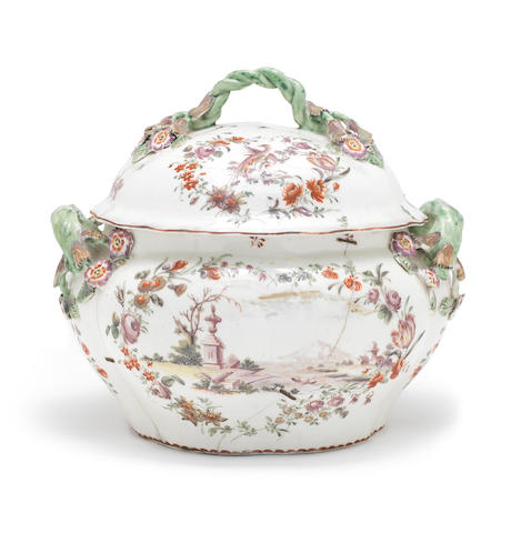 An important West Pans soup tureen and cover, circa 1770