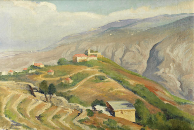 Moustafa Farroukh (Lebanon, 1901-1957) View of Zaarour