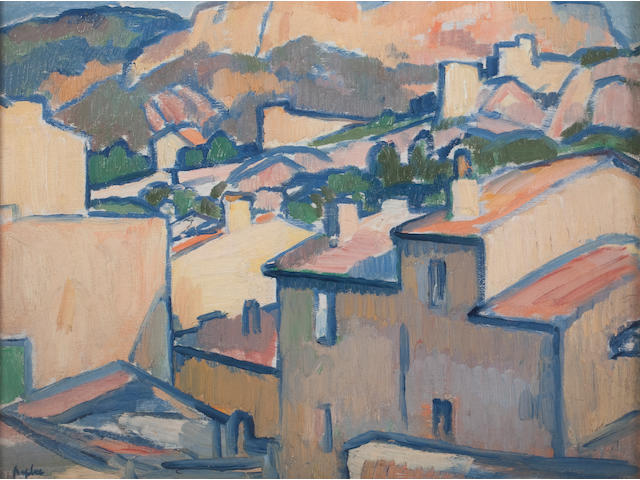 Samuel John Peploe RSA (British, 1871-1935) Cassis (Rooftops) 32.5 x 41 cm. (12 13/16 x 16 1/8 in.)
