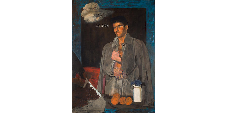 Yiannis Tsarouchis (Greek, 1910-1989) Winter 152 x 111.5 cm.
