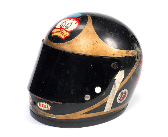 Barry Sheene's 1974 Bell racing helmet, ((6))
